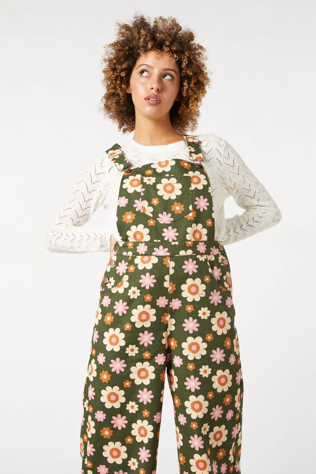 Miss 60'S Flower Overall