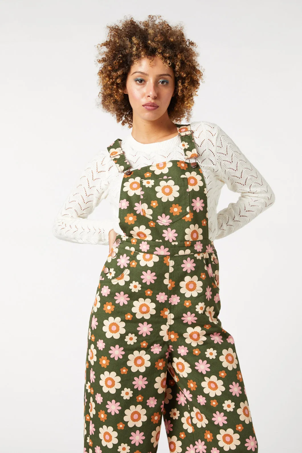 Miss 60'S Flower Overall