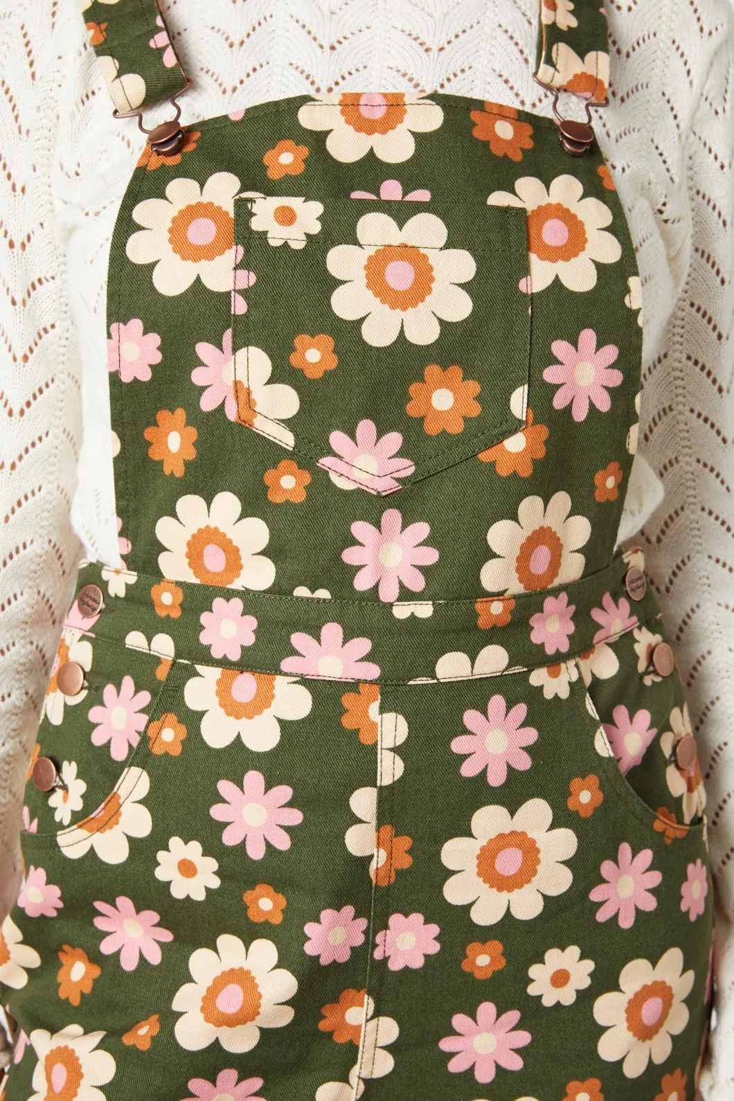 Miss 60'S Flower Overall