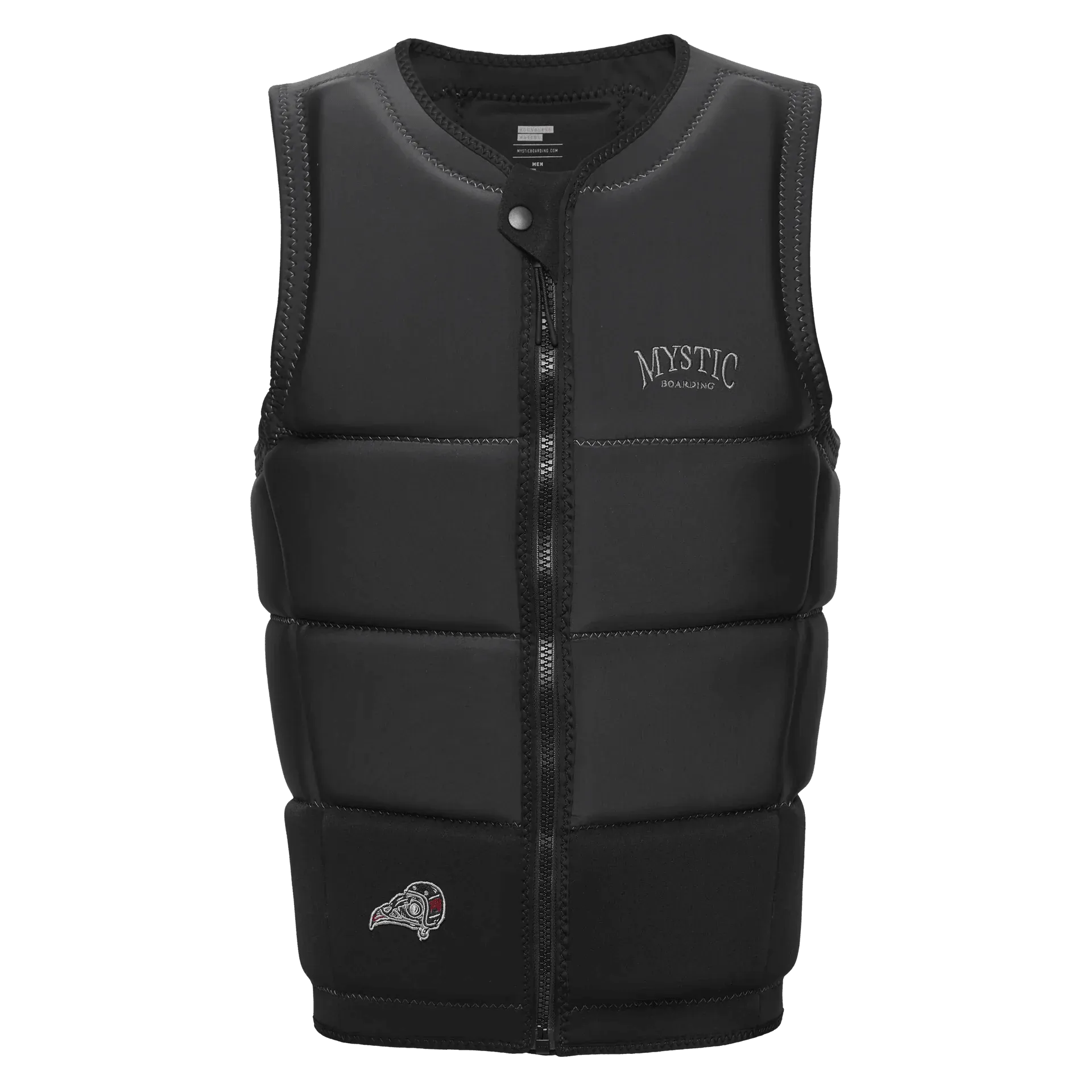 Mystic Peacock Impact Vest Black F-Zip Wake