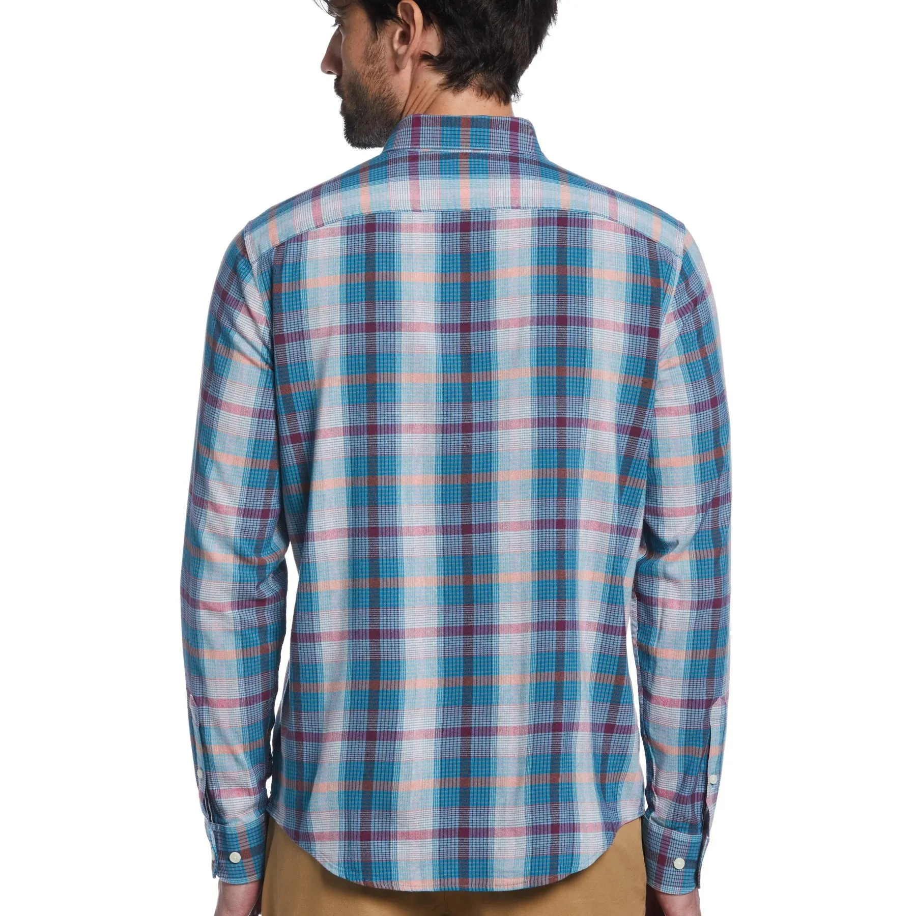 Original Penguin Mens Plaid Check Shirt - Long Sleeved