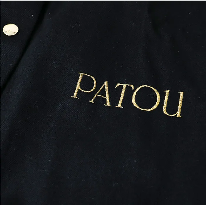 PATOU  |Casual Style Long Sleeves Plain Cotton Elegant Style Logo