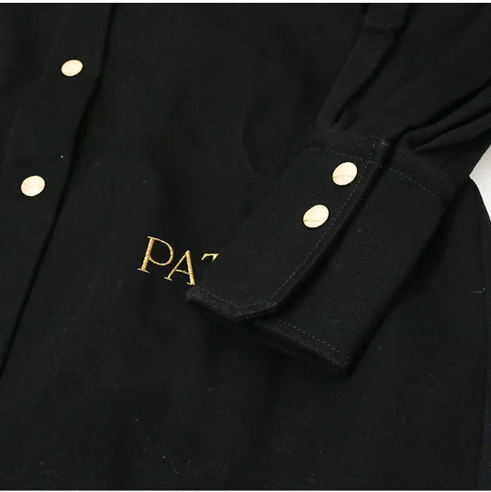 PATOU  |Casual Style Long Sleeves Plain Cotton Elegant Style Logo