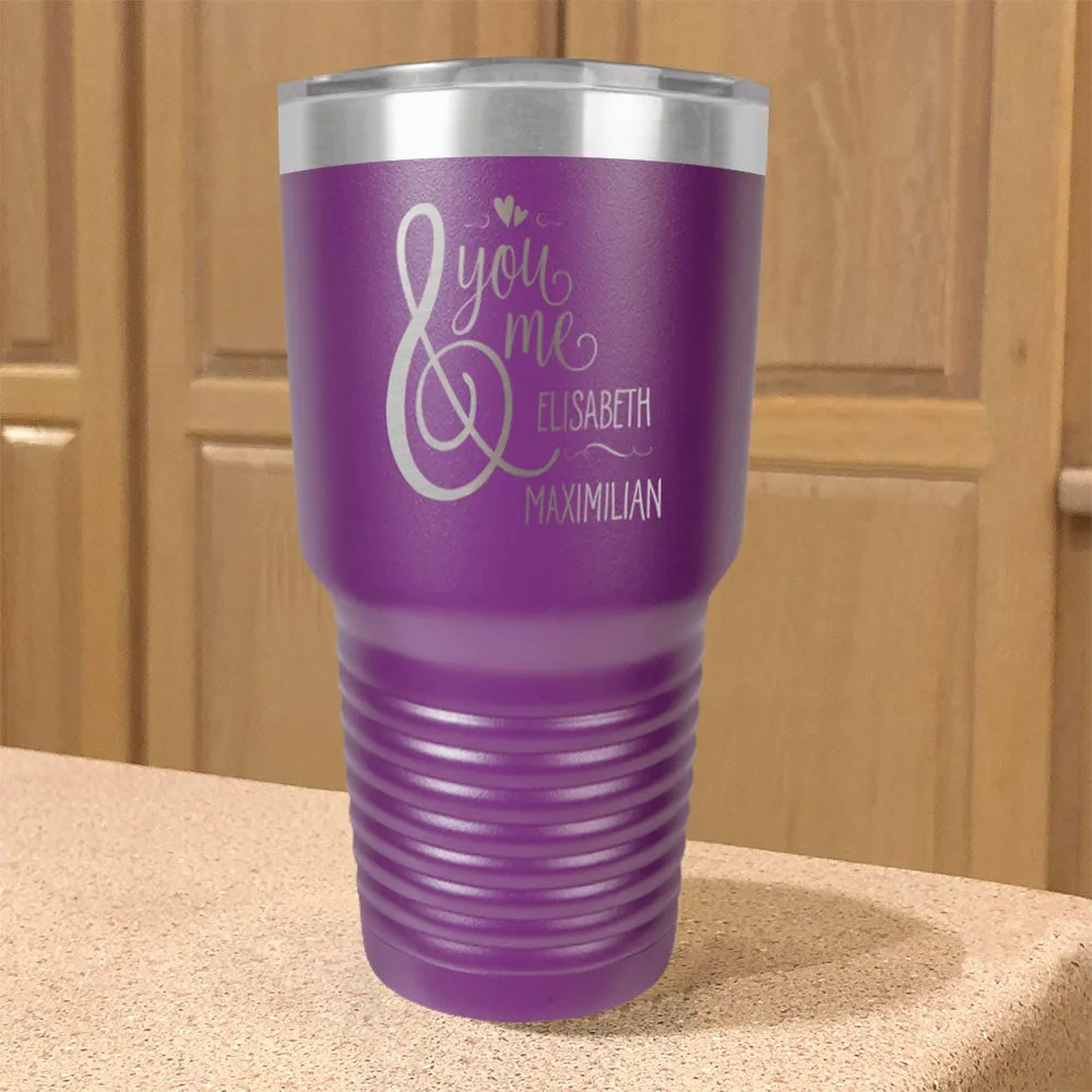 Personalized Stainless Steel Tumbler You And Me Couple