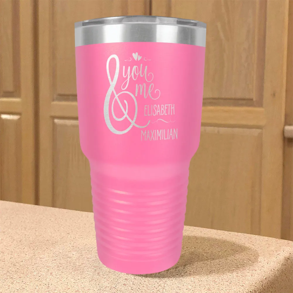 Personalized Stainless Steel Tumbler You And Me Couple