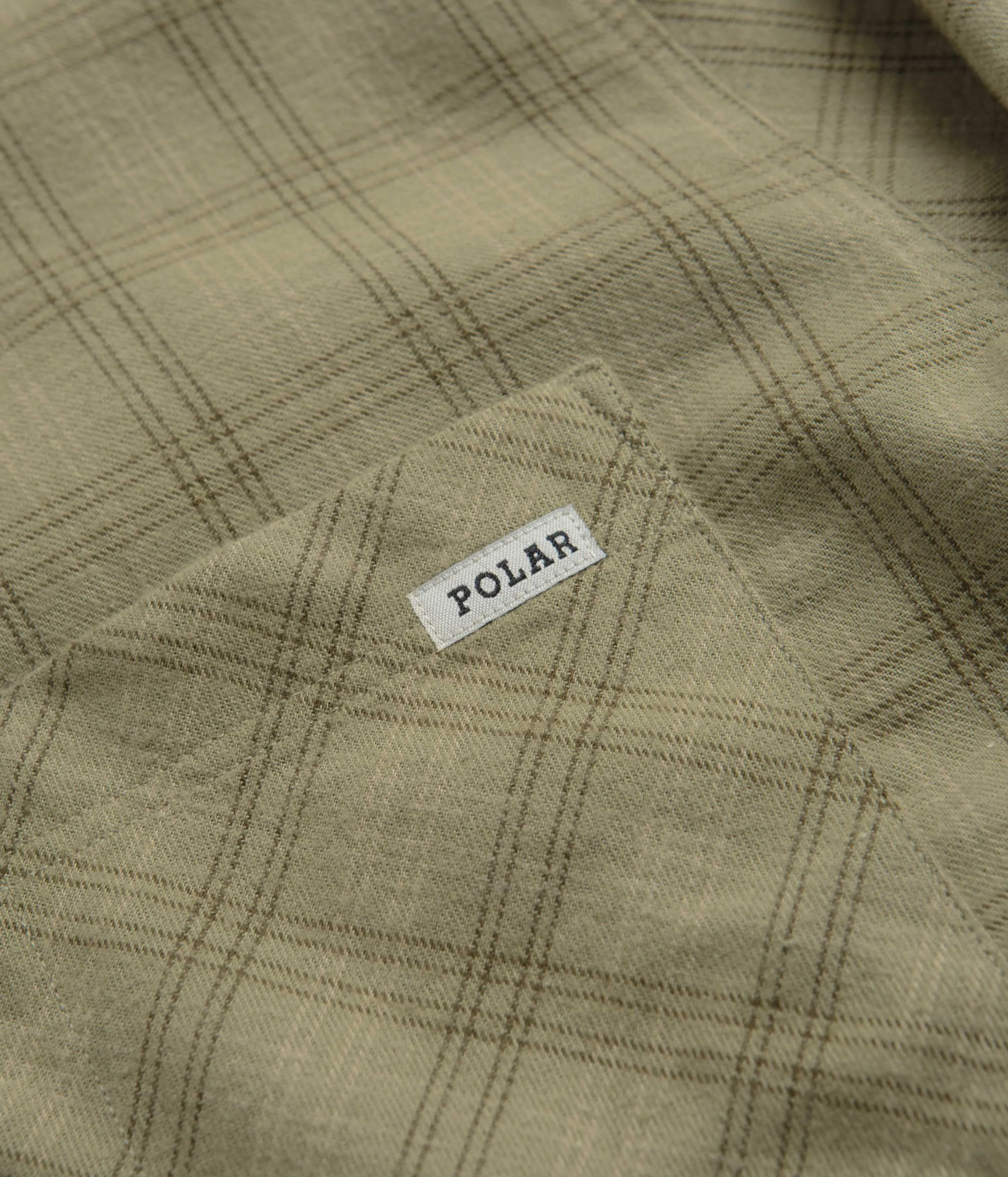 Polar Flannel Mitchell Shirt - Green / Beige