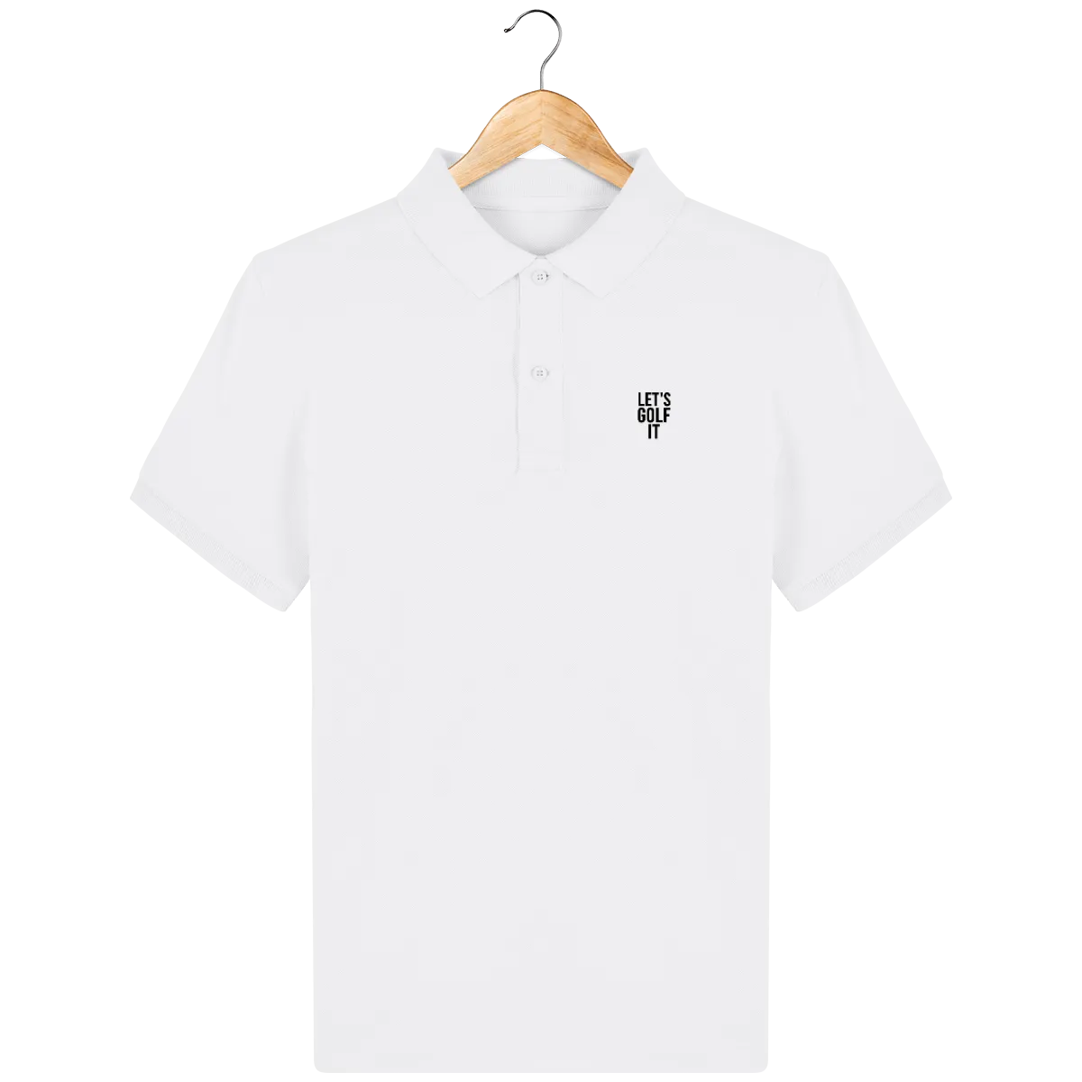 Polo en coton Bio brodé LET'S GOLF IT