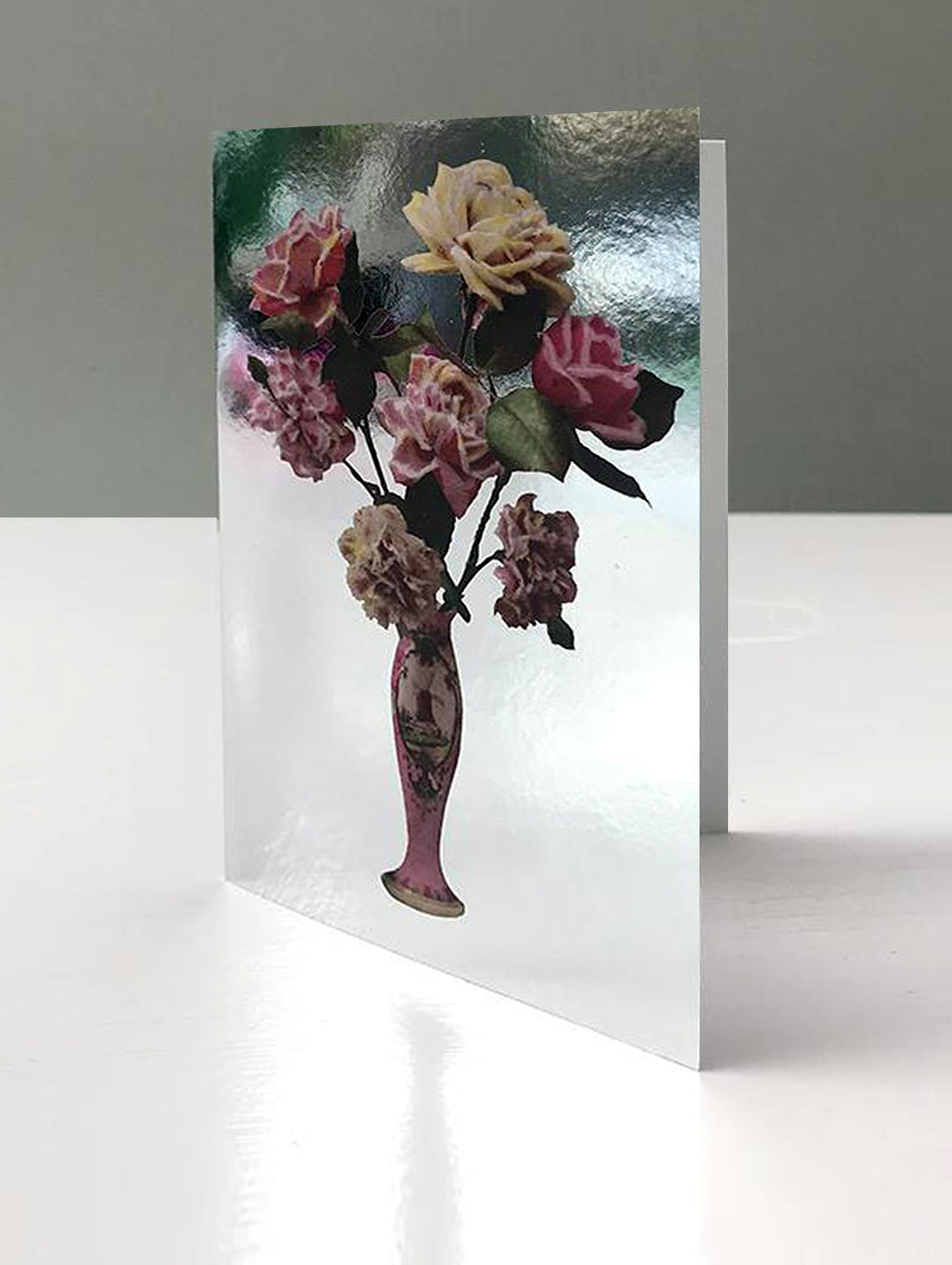 POT OF ROSES GREETING CARD