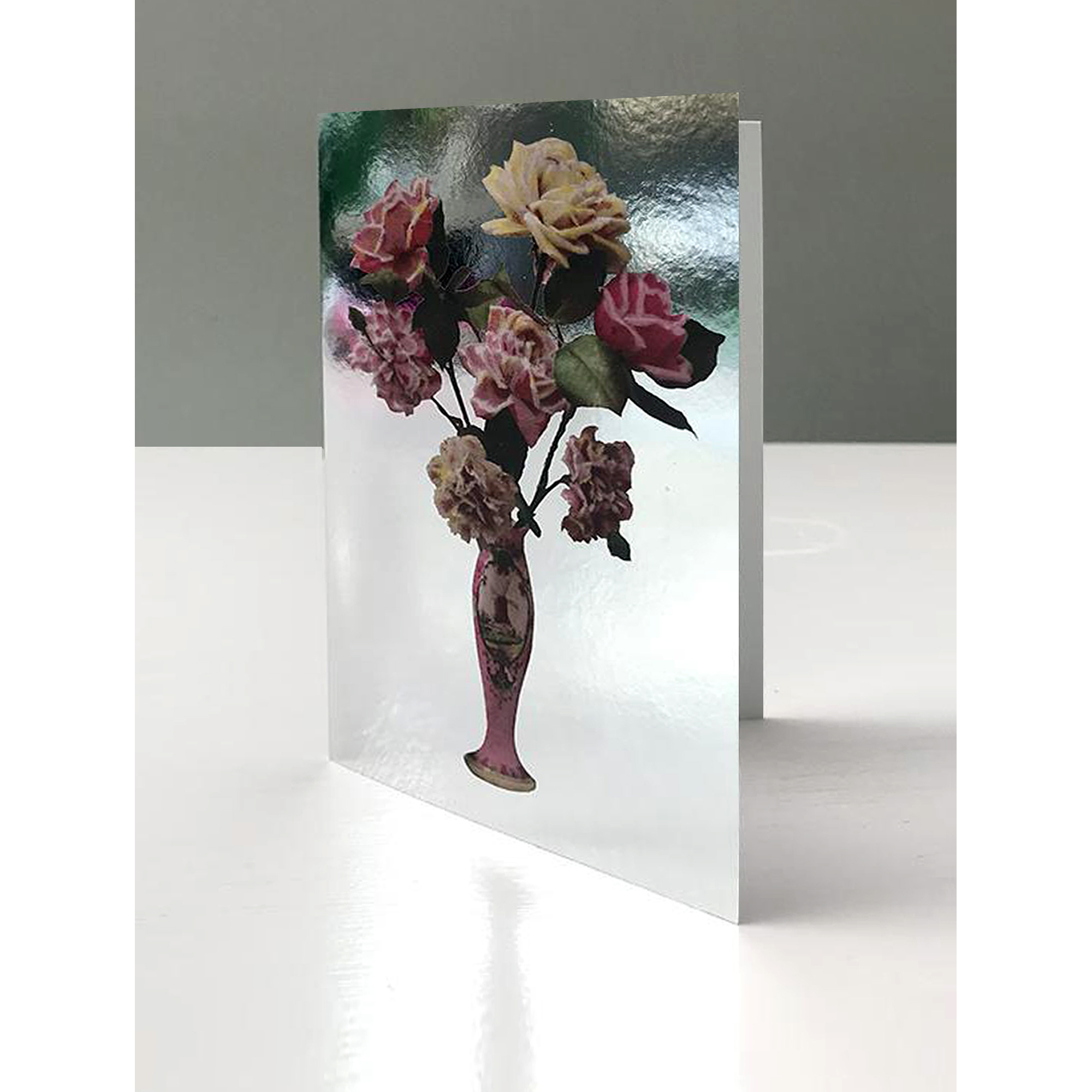 POT OF ROSES GREETING CARD