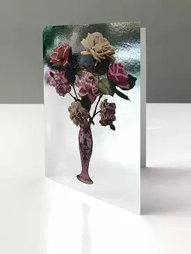 POT OF ROSES GREETING CARD