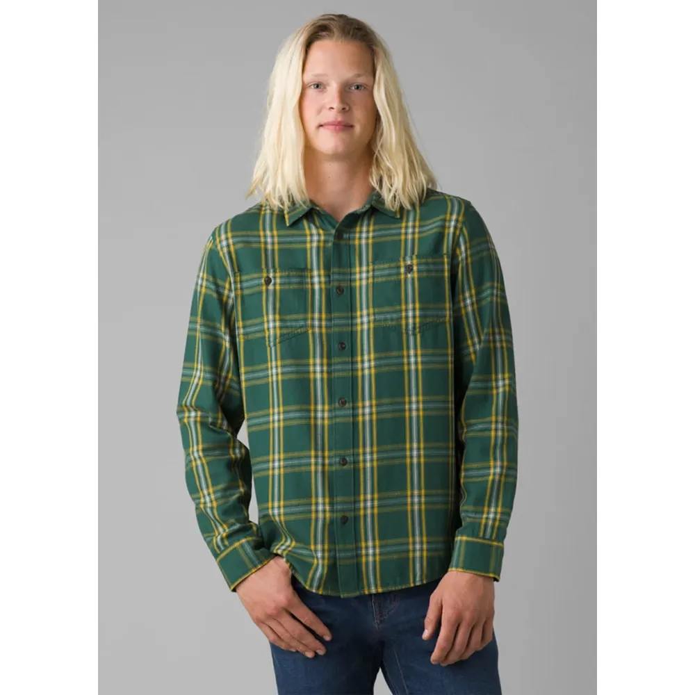 Prana Mens Dolberg Flannel Shirt Slim