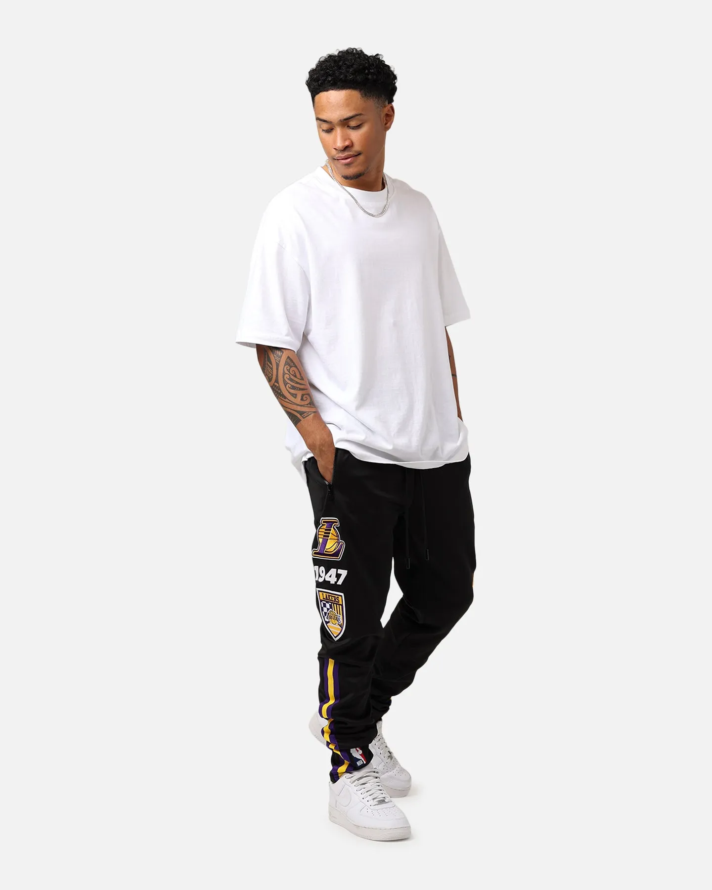 Pro Standard Los Angeles Lakers Fast Lane Track Pants Black