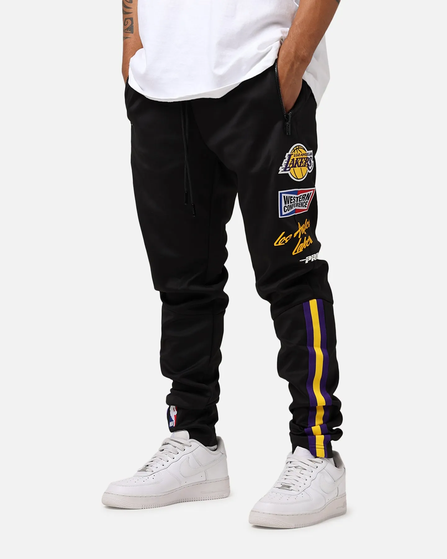 Pro Standard Los Angeles Lakers Fast Lane Track Pants Black