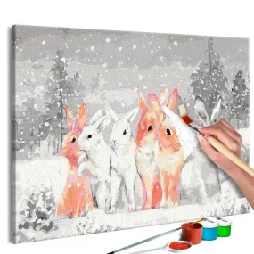 Quadro fai da te Winter Bunnies