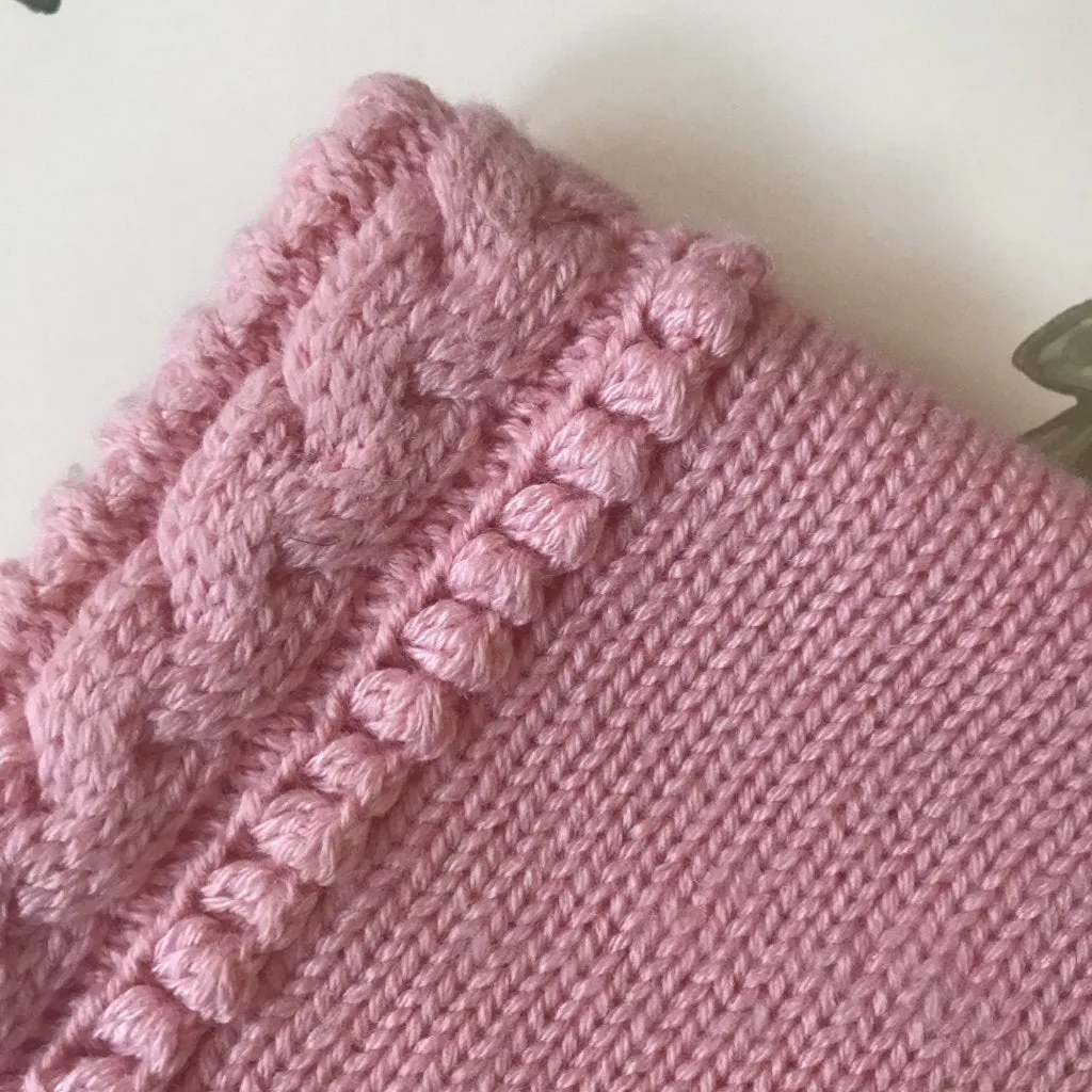 Rachel Riley Pink Wool/ Cashmere Mix Bonnet