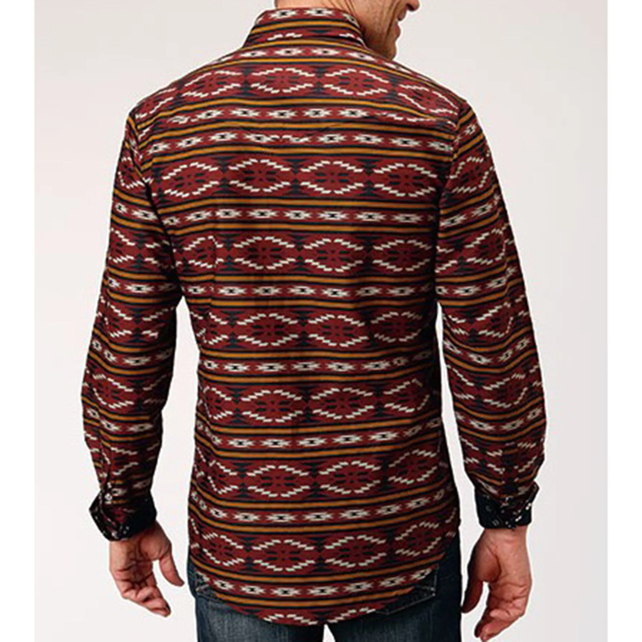 Roper Men's Red Aztec Print Shirt