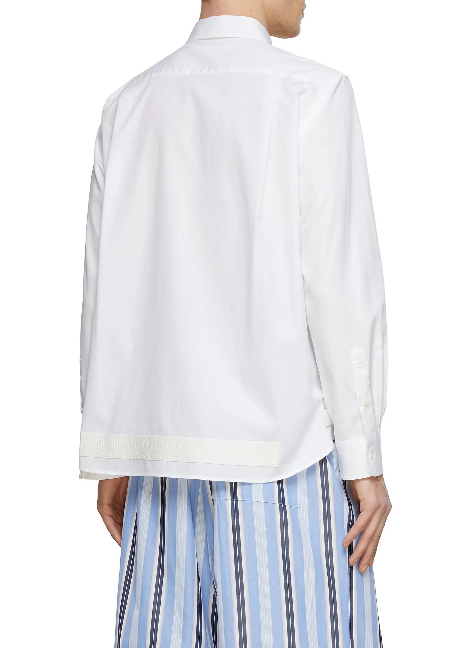 sacai  |Stripes Nylon Street Style Long Sleeves Plain Cotton