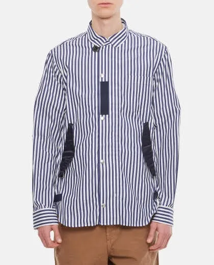 sacai  |Stripes Nylon Street Style Long Sleeves Plain Cotton