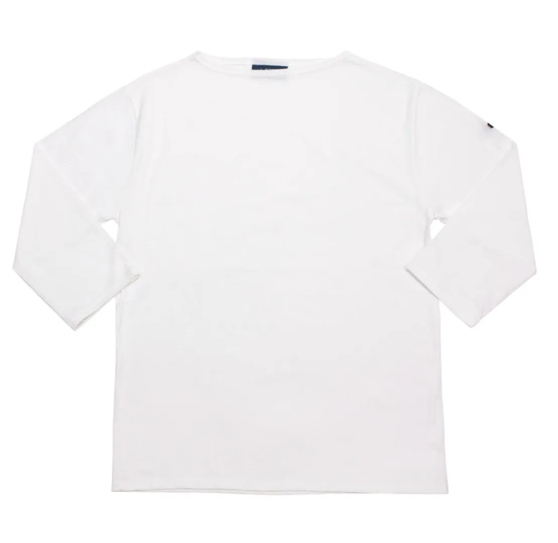 SAINT JAMES  |Unisex Boat Neck Cropped Plain Cotton Logo