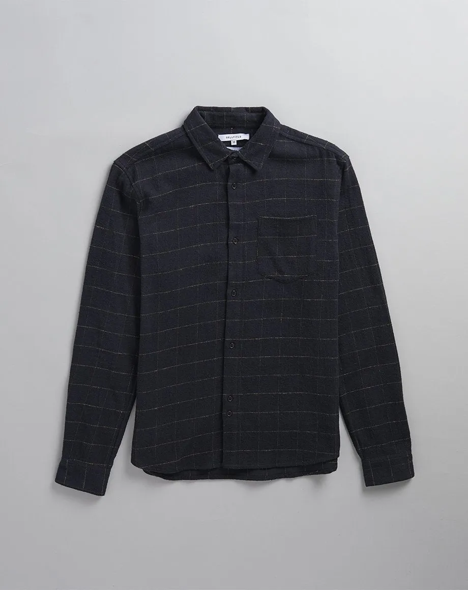 SAKAI FLANNEL MENS SHIRT | BLACK