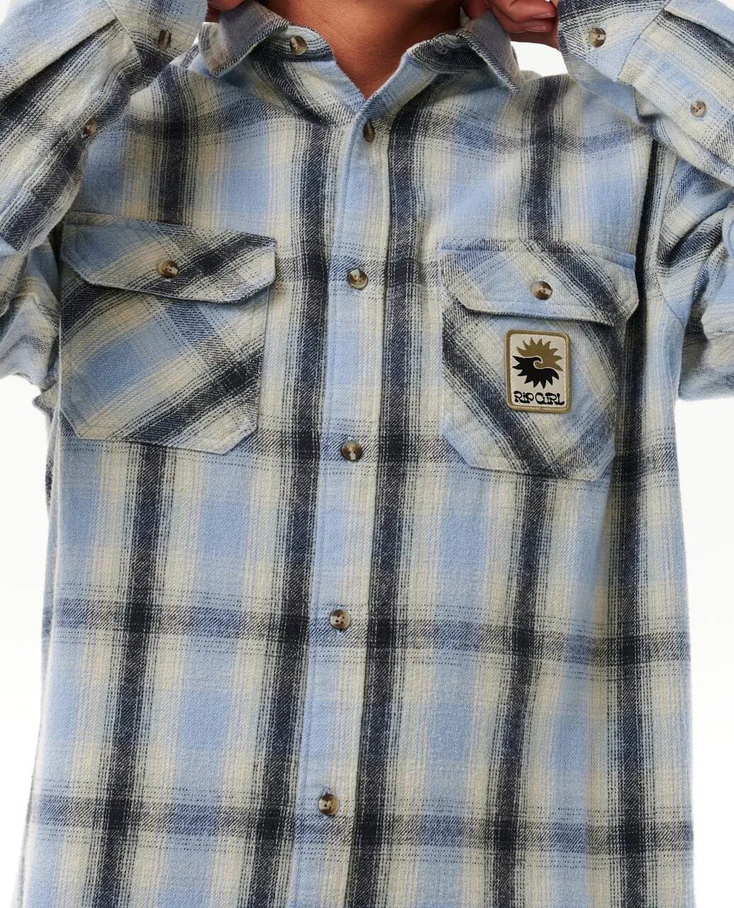 Saltwater Culture Flannel Shirt - Sparky Blue