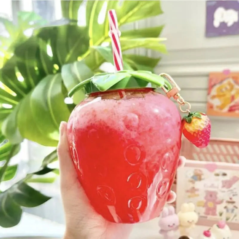 Summer Strawberry Plastic Cute Bottle MK16034