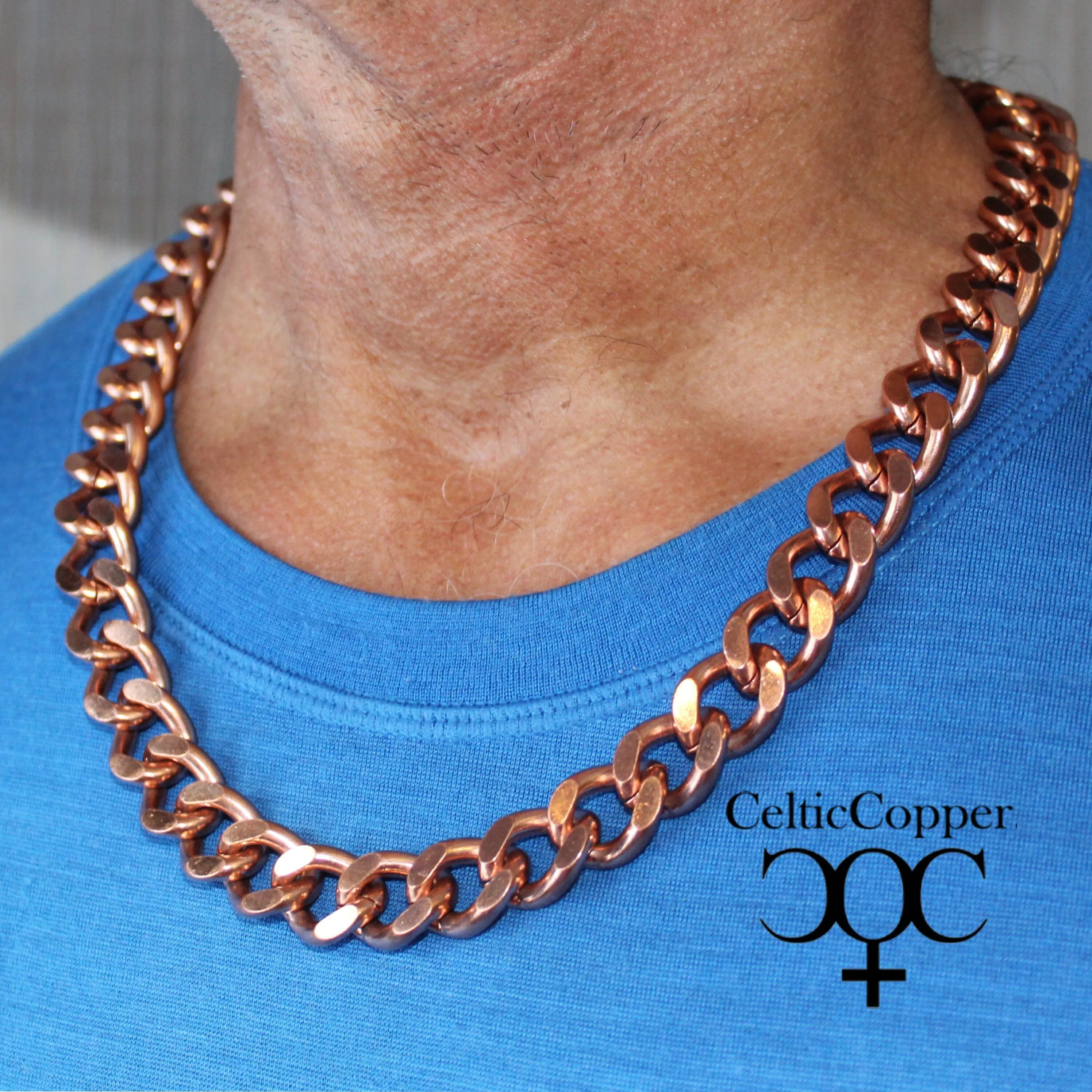 Super Chunky Solid Copper Necklace Chain NC162 Extra Heavy 16mm Copper Curb Chain Necklace 24 Inch Chain