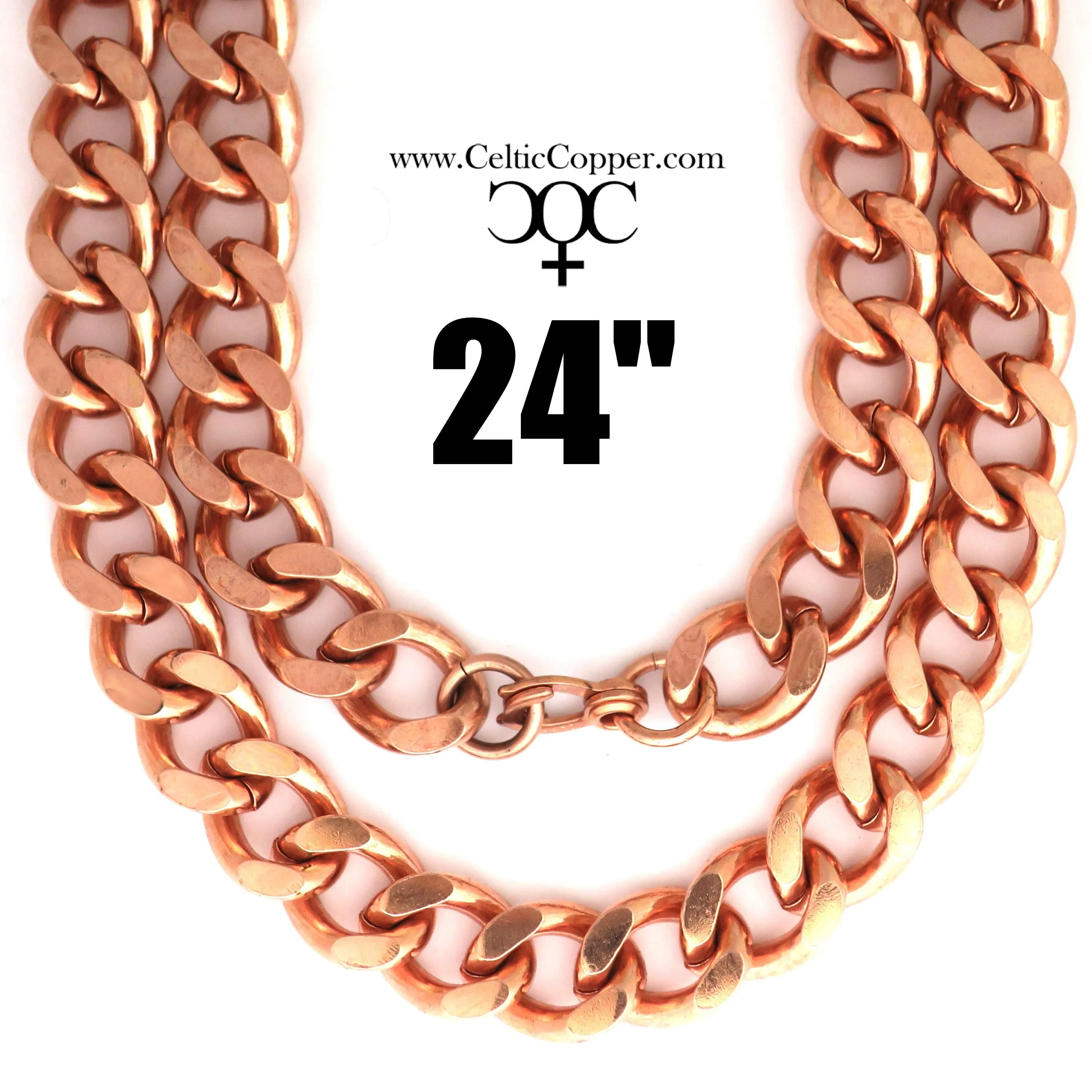 Super Chunky Solid Copper Necklace Chain NC162 Extra Heavy 16mm Copper Curb Chain Necklace 24 Inch Chain