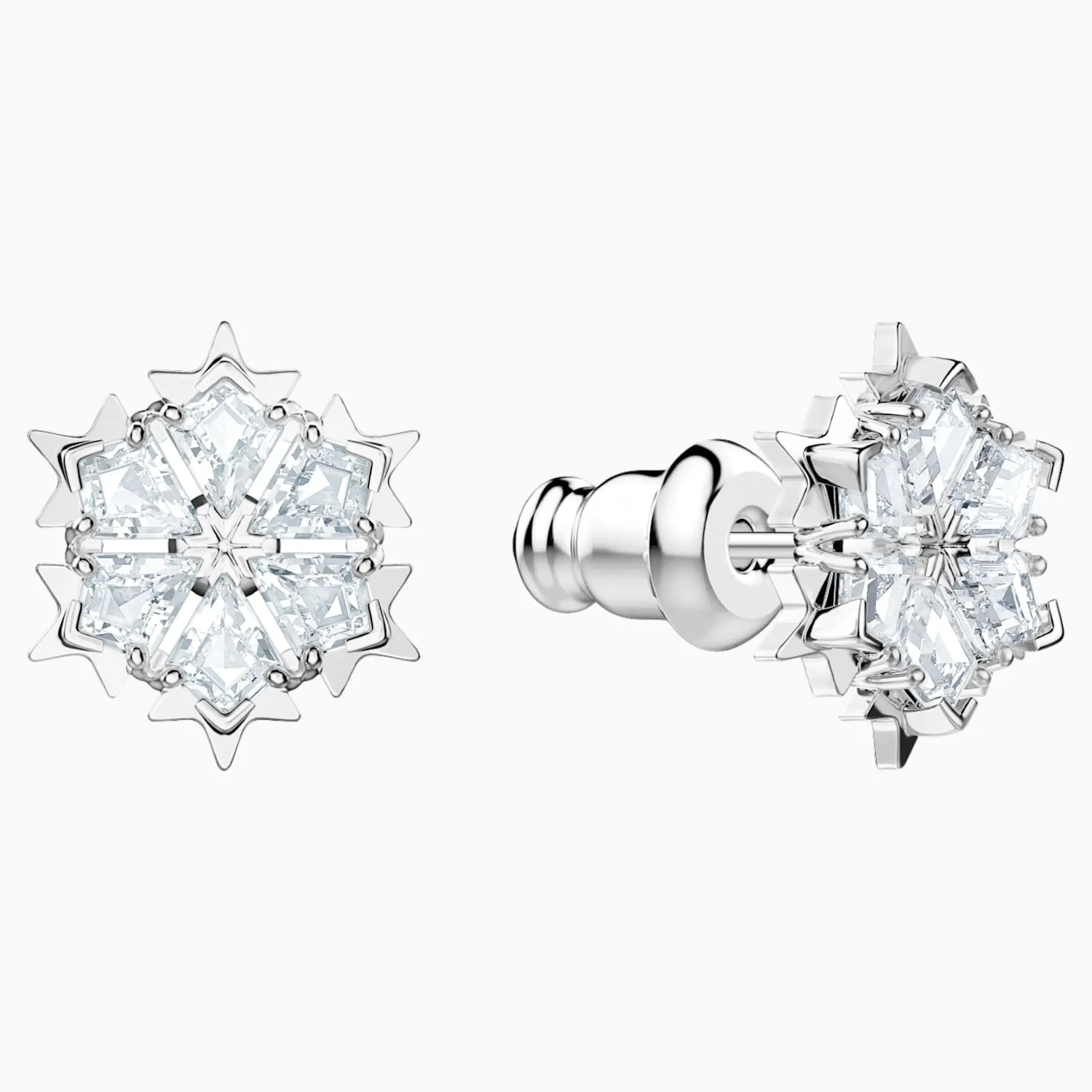 Swarovski Jewelry MAGIC PIERCED EARRINGS, White, Rhodium -5428430