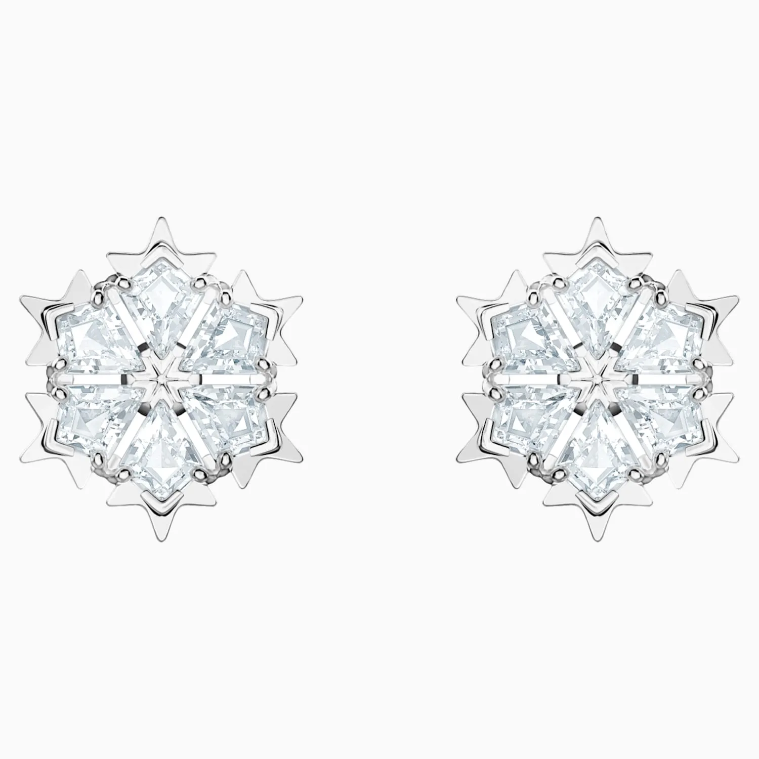 Swarovski Jewelry MAGIC PIERCED EARRINGS, White, Rhodium -5428430