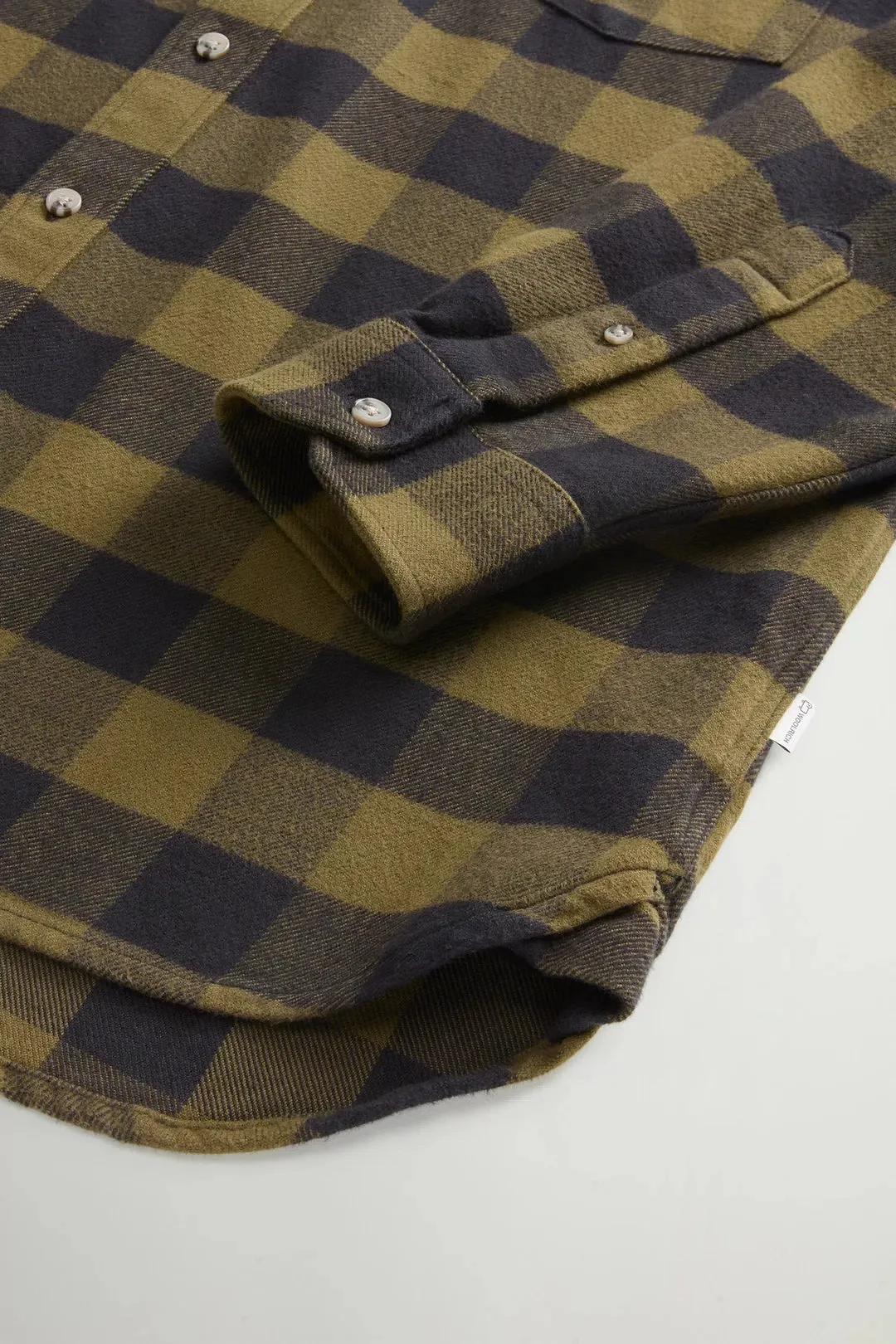 Traditional Flannel Shirt Dark Green Buffalo