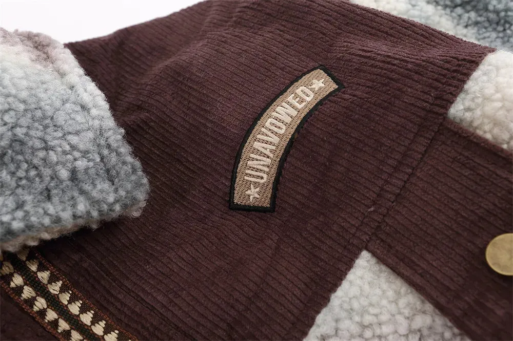 'Unavowed' Corduroy Fleece Zip Up