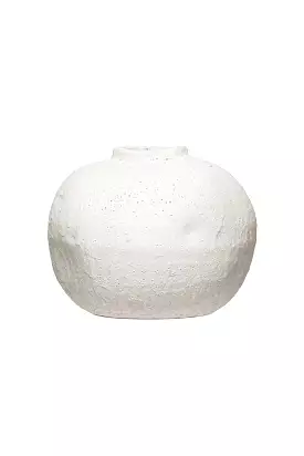 Volcano Finish White Vase