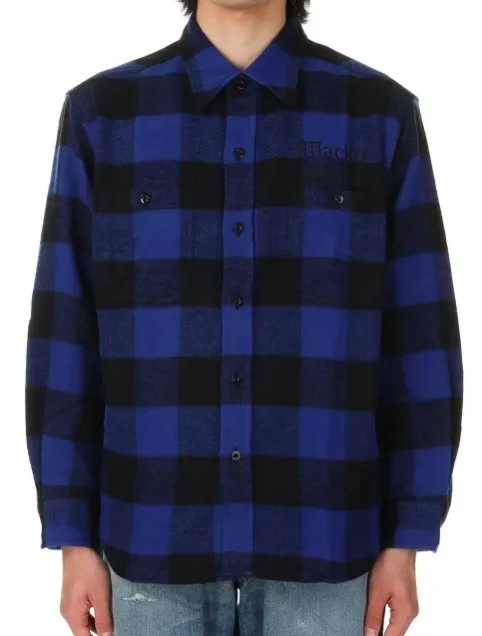 WACKO MARIA  |Other Plaid Patterns Street Style Long Sleeves Cotton Logo