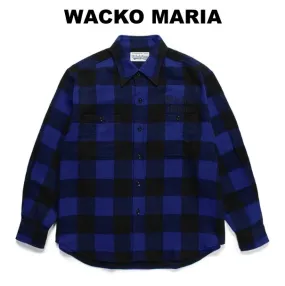 WACKO MARIA  |Other Plaid Patterns Street Style Long Sleeves Cotton Logo