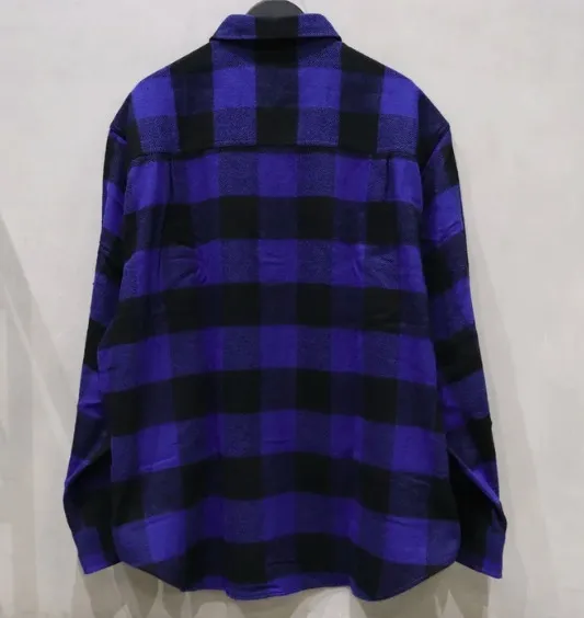 WACKO MARIA  |Other Plaid Patterns Street Style Long Sleeves Cotton Logo