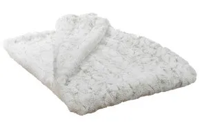 Winter Frost Luxury Faux Fur Throw 58x45