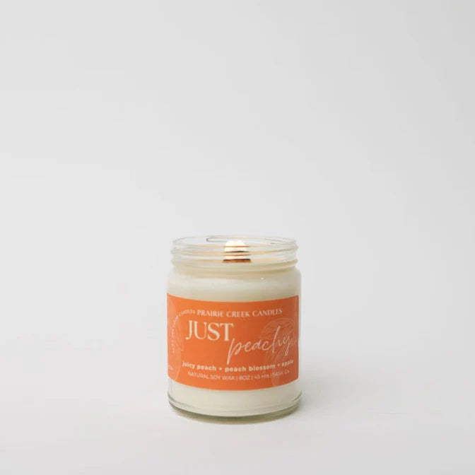 Wood Wick Jar Candle 8 oz - Just Peachy