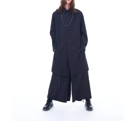 Yohji Yamamoto  |Unisex Street Style Long Sleeves Plain Cotton Designers