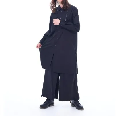 Yohji Yamamoto  |Unisex Street Style Long Sleeves Plain Cotton Designers