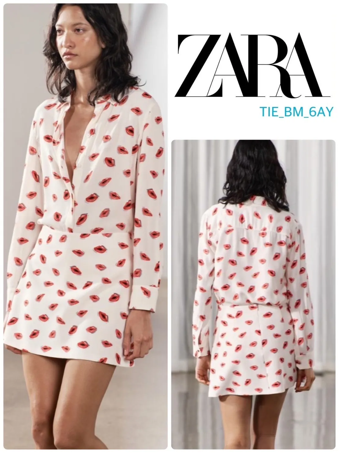 ZARA  |Casual Style Long Sleeves Elegant Style Shirts & Blouses